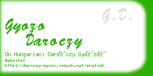 gyozo daroczy business card